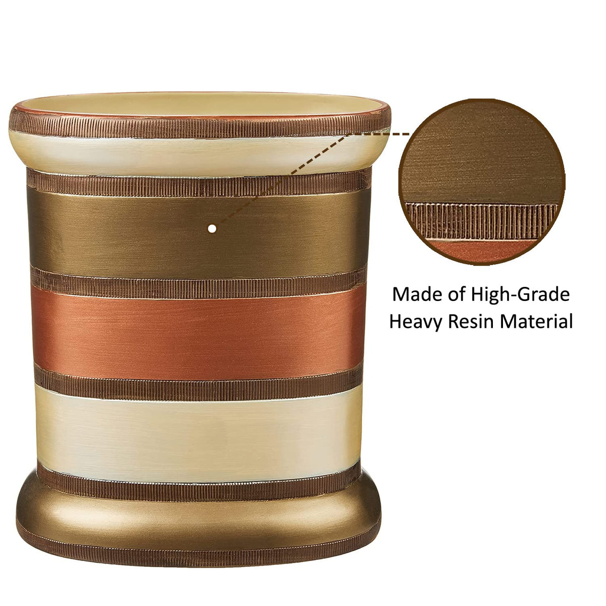 Zahari Home Decorative Trash Can for Bathroom, Office & Bedroom - 2.1 Gallons Stylish & Small Trash