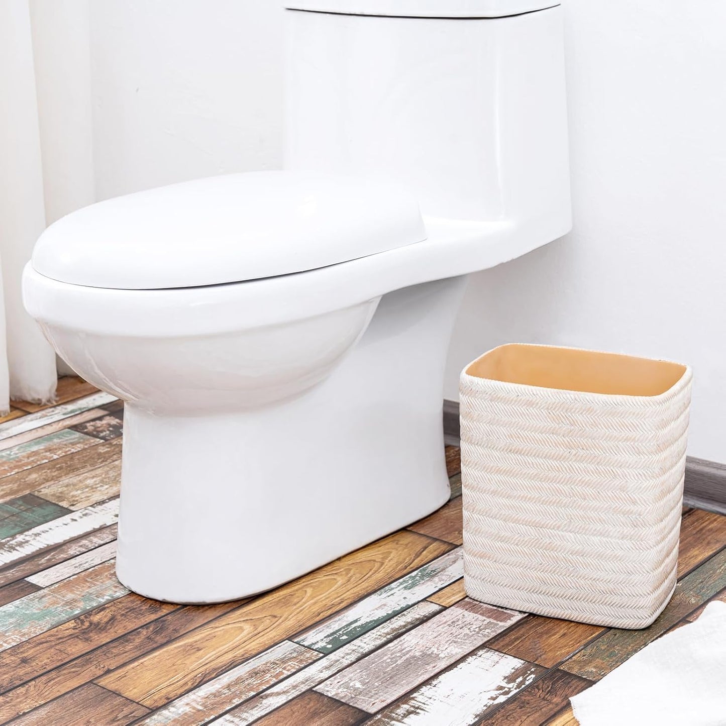 Polytree Bathroom Trash Can 1.8 Gallon Small Kitchen Garbage Can,Decor Wastebasket for Bedroom