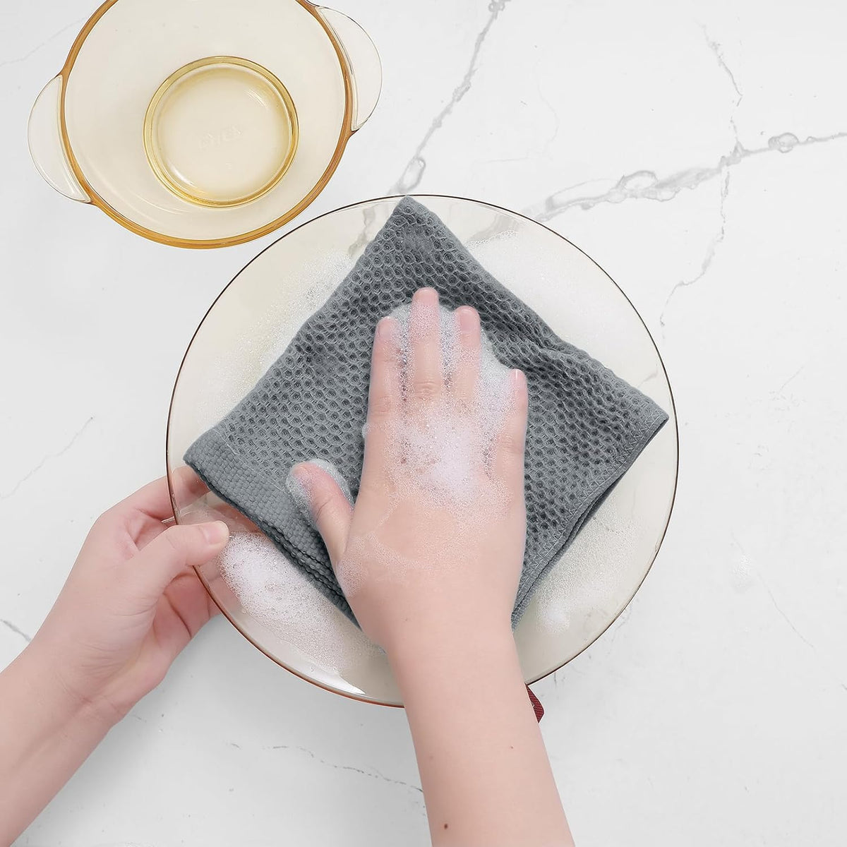 Homaxy 100% Cotton Waffle Weave Kitchen Dish Cloths, Ultra Soft Absorbent Quick Drying Dish Towels