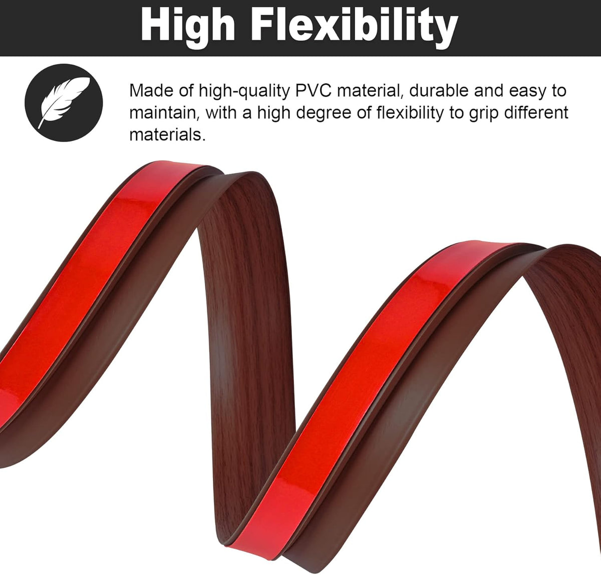 10Ft Carpet Floor Transition Strip, Self Adhesive Floor Edging Trim Strip for Doorway, PVC Floor