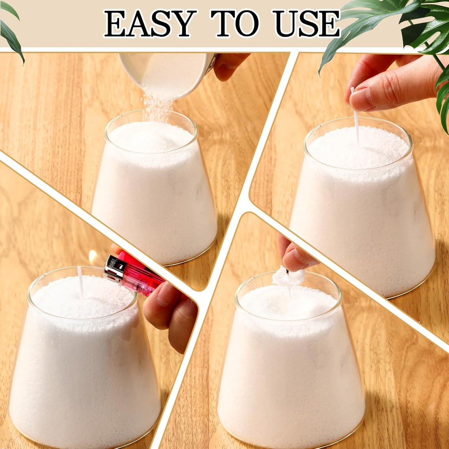 MTLEE Candle Sand 3.3 lb DIY Pearled Candle Making Kit Included 20 Pcs Wicks and Refillable Beaded
