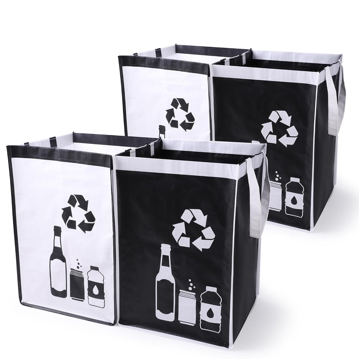 Recycle Waste Bag for Kitchen Home- Indoor Recycling Bins Trash Sorting Organizer, Reusable and