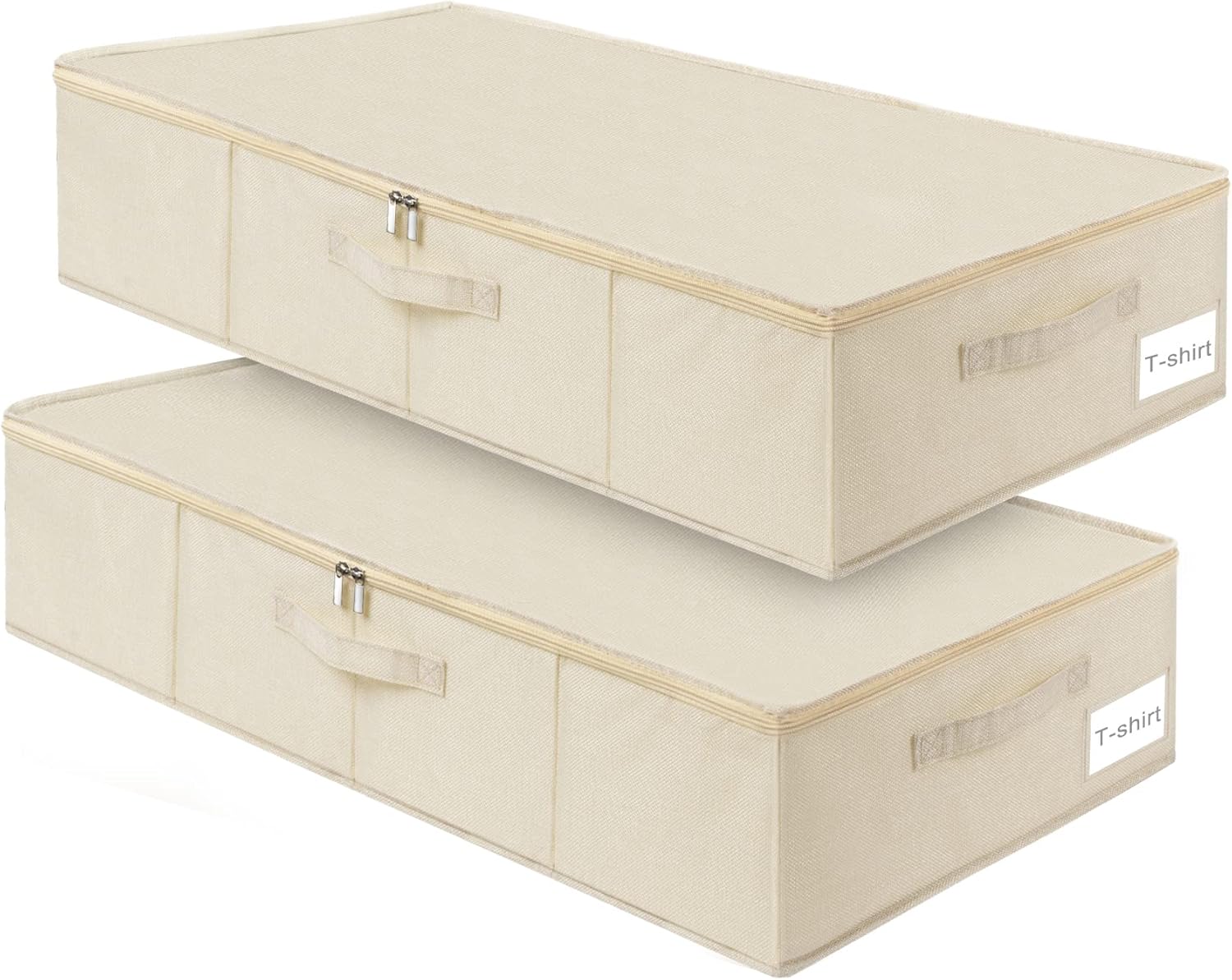 Under Bed Storage, 2 Pack Clothing Storage Bags W/Upgraded Handles, Large Capacity Underbed Shoe