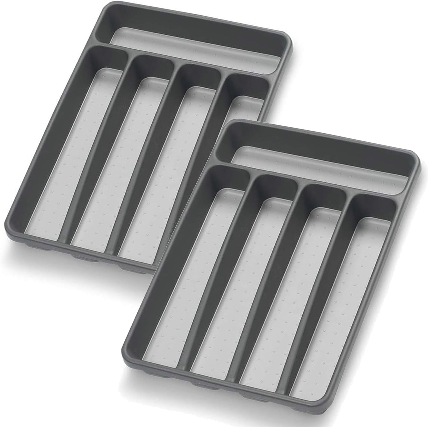 Silverware Organizer 2 Pieces Utenisl Organizer Holder Kitchen Drawer Organizer Plastic Silverware