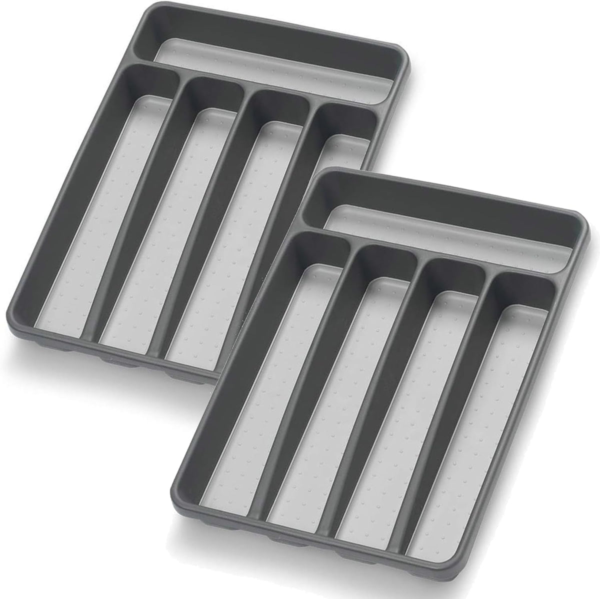 Silverware Organizer 2 Pieces Utenisl Organizer Holder Kitchen Drawer Organizer Plastic Silverware