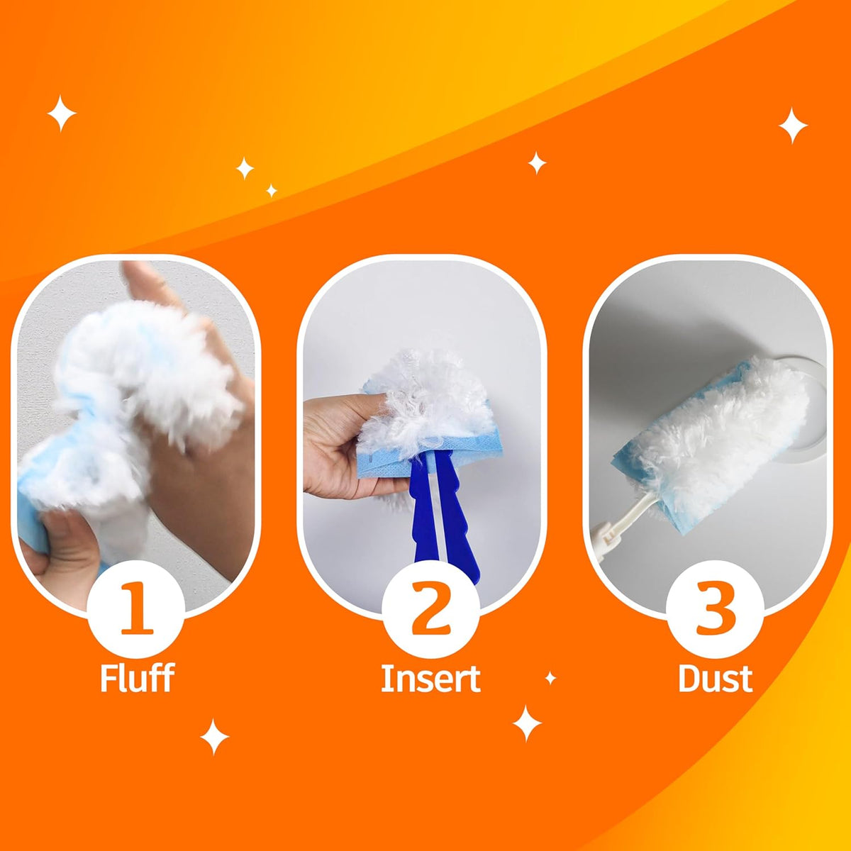 35 Duster Refills for Swiffer, Duster Refills Kit with & 2 Handle for Cleaning Home & Car, Heavy