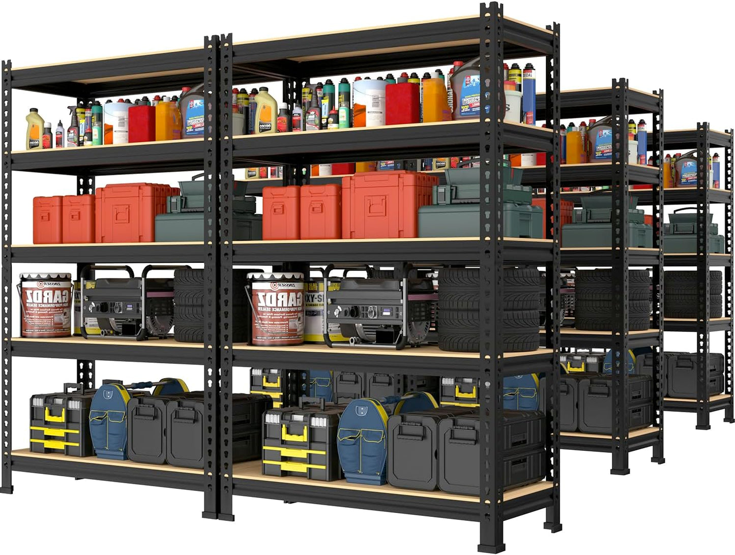 PrimeZone Storage Shelves 5 Tier Adjustable Garage Storage Shelving, Heavy Duty Metal Storage