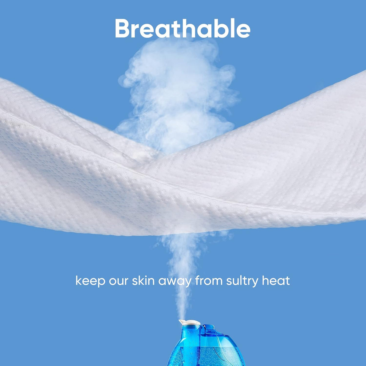 Hanherry 100% Waterproof Mattress Protector King Size, Mattress Cover 3D Air Fabric Cooling