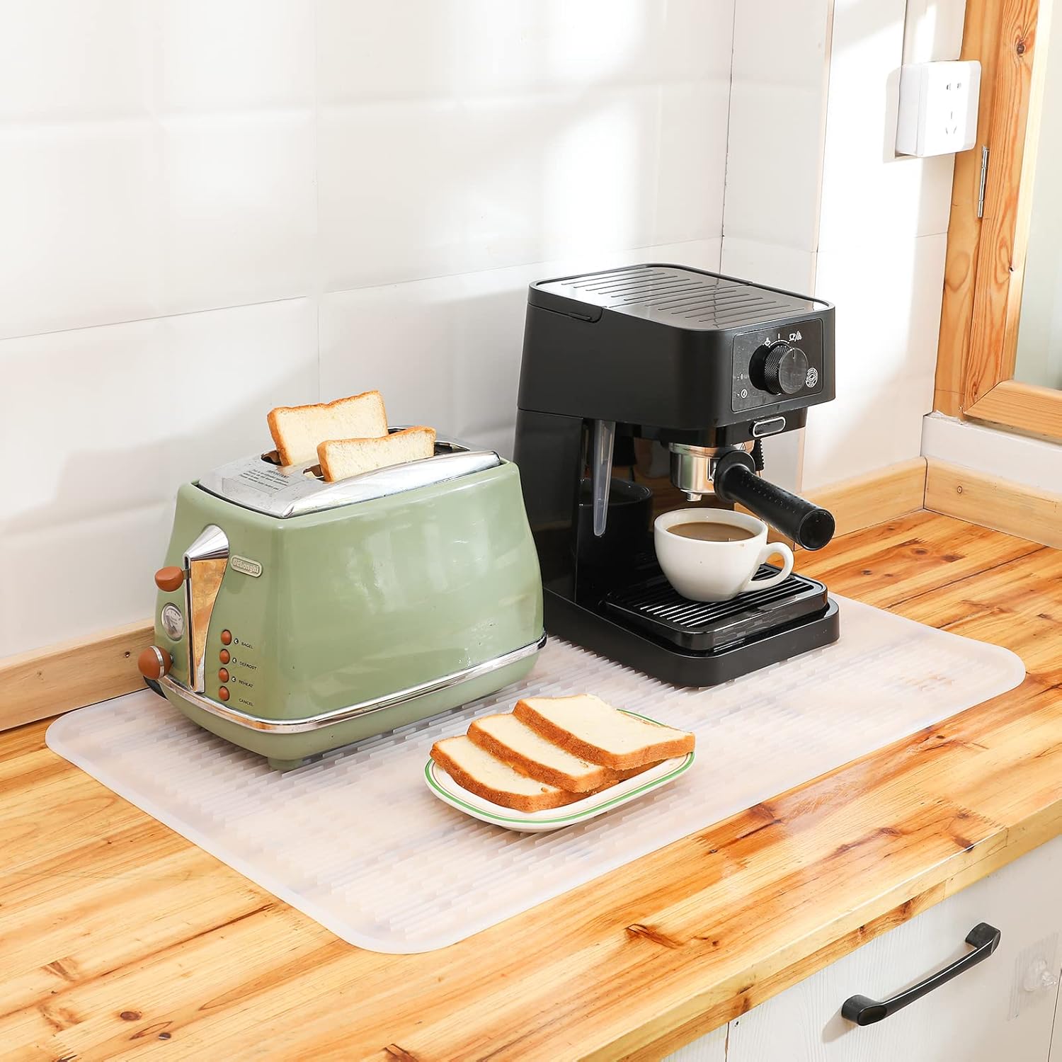 Silicone Dish Drying Mat for Multiple Usage,Easy clean,Eco-friendly,Heat-resistant Silicone Mat for