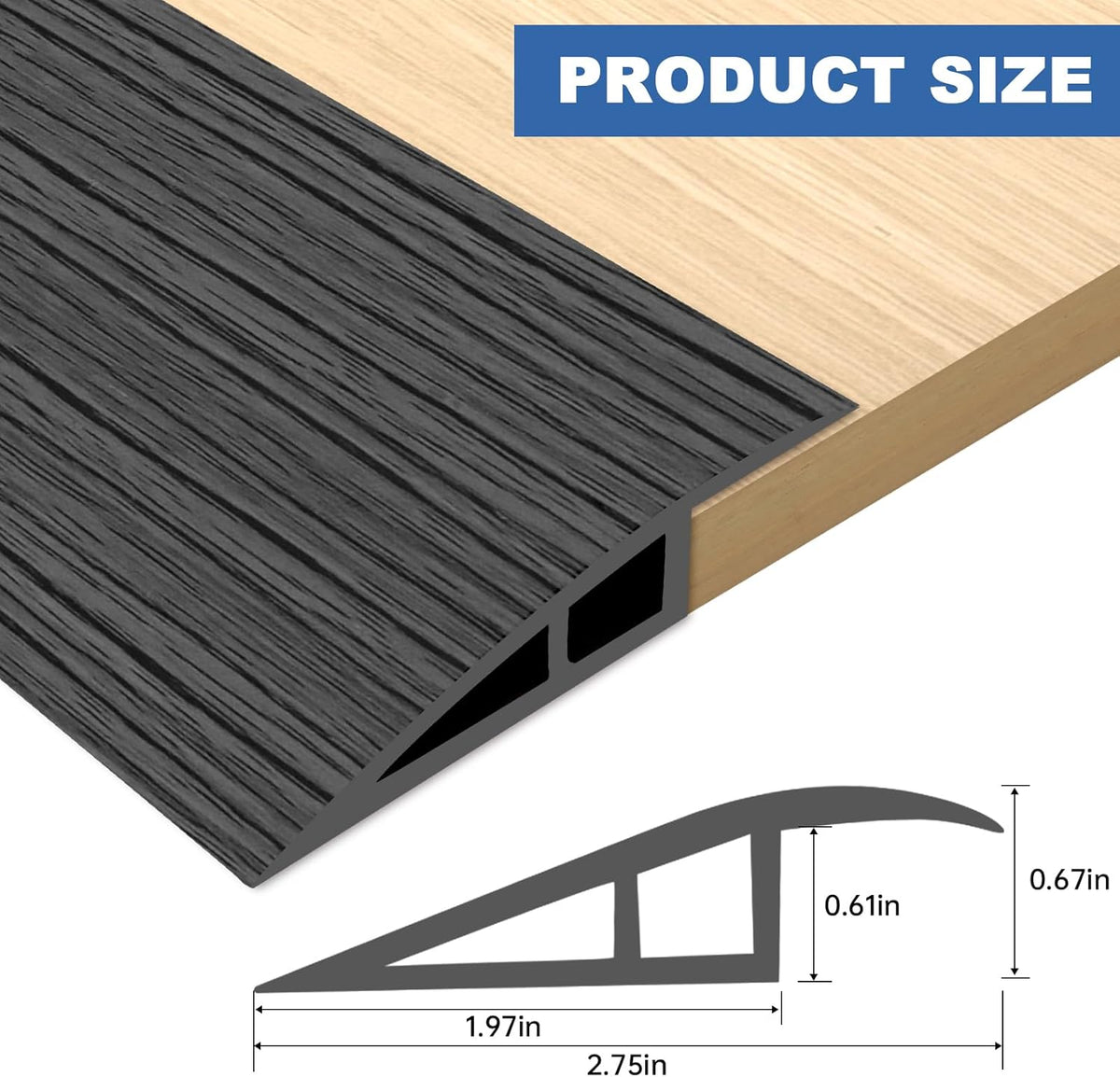 Vinyl Door Threshold Flooring Transition Strip Self Adhesive Carpet Edging Strip for Laminate
