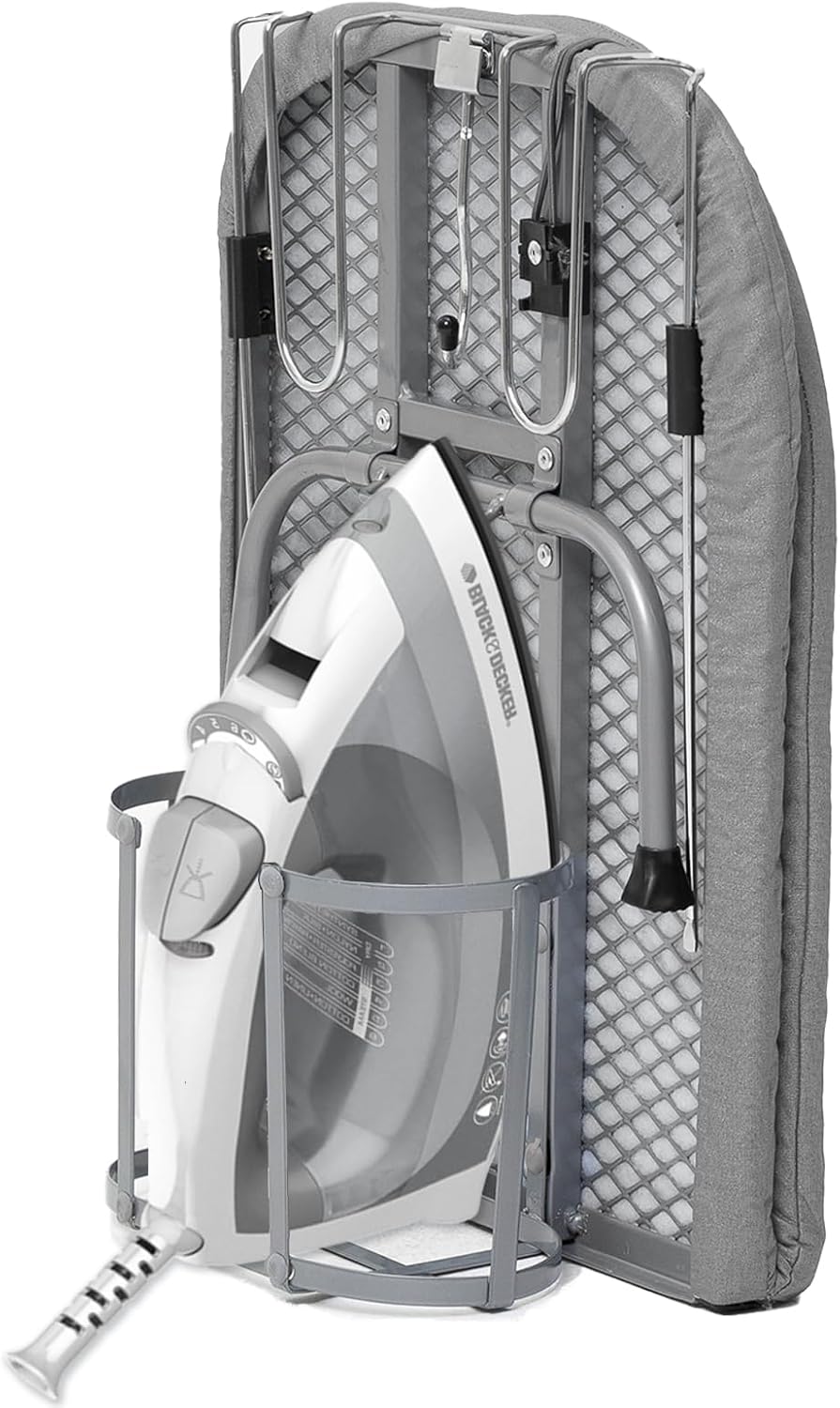 Small Ironing Board with Iron Holder, RAINHOL Countertop Mini Ironing Board Tabletop with Non-Slip