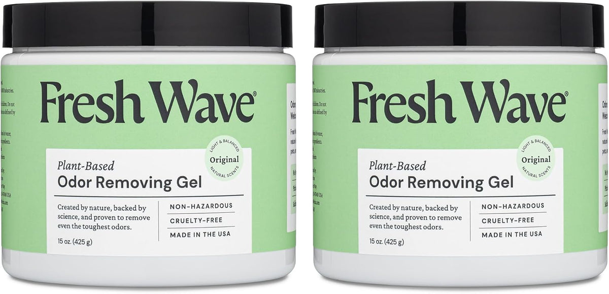 Fresh Wave Odor Removing Gel, 15 oz., Pack of 2 - Odor Absorbers for Home, Safer Odor Relief