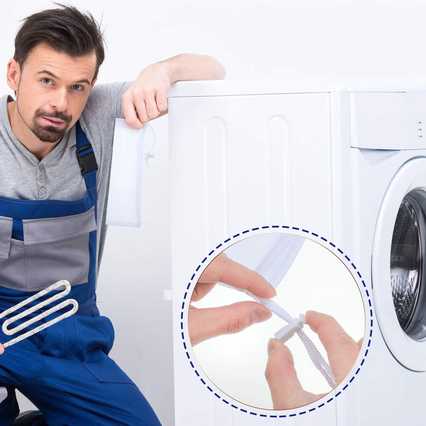 Lint Traps Catcher for Washing Machine Nylon Mesh Lint Traps for Home Laundry Washing Machine Drain