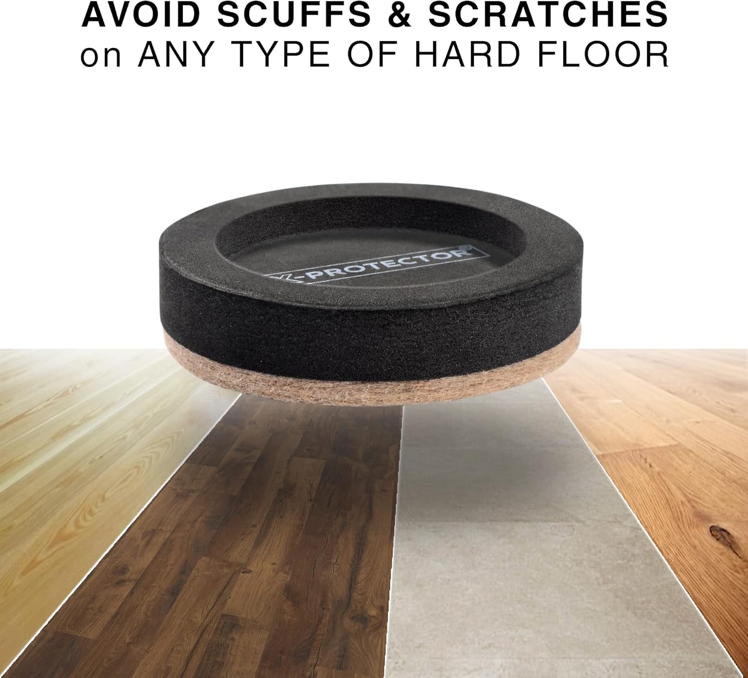 Felt Furniture Sliders for Hardwood Floors X-PROTECTOR 8 PCS 3 ½” - Furniture Slider with Unique