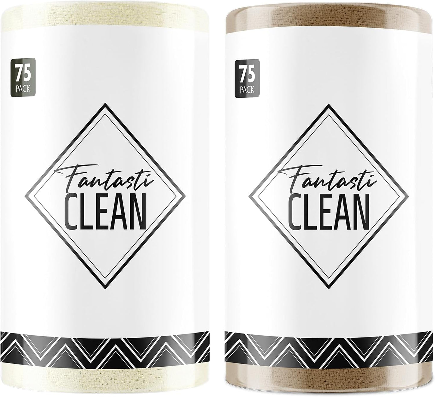 Fantasticlean Microfiber Cleaning Cloth Roll -150 Pack, Tear Away Microfiber Towels, 12" x 12"