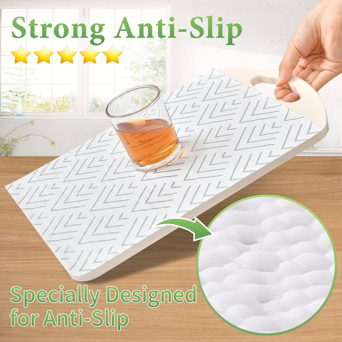 Shelf Liner for Kitchen Cabinets Non Adhesive Drawer Liner Non-Slip Thickened Shelf Liner Paper