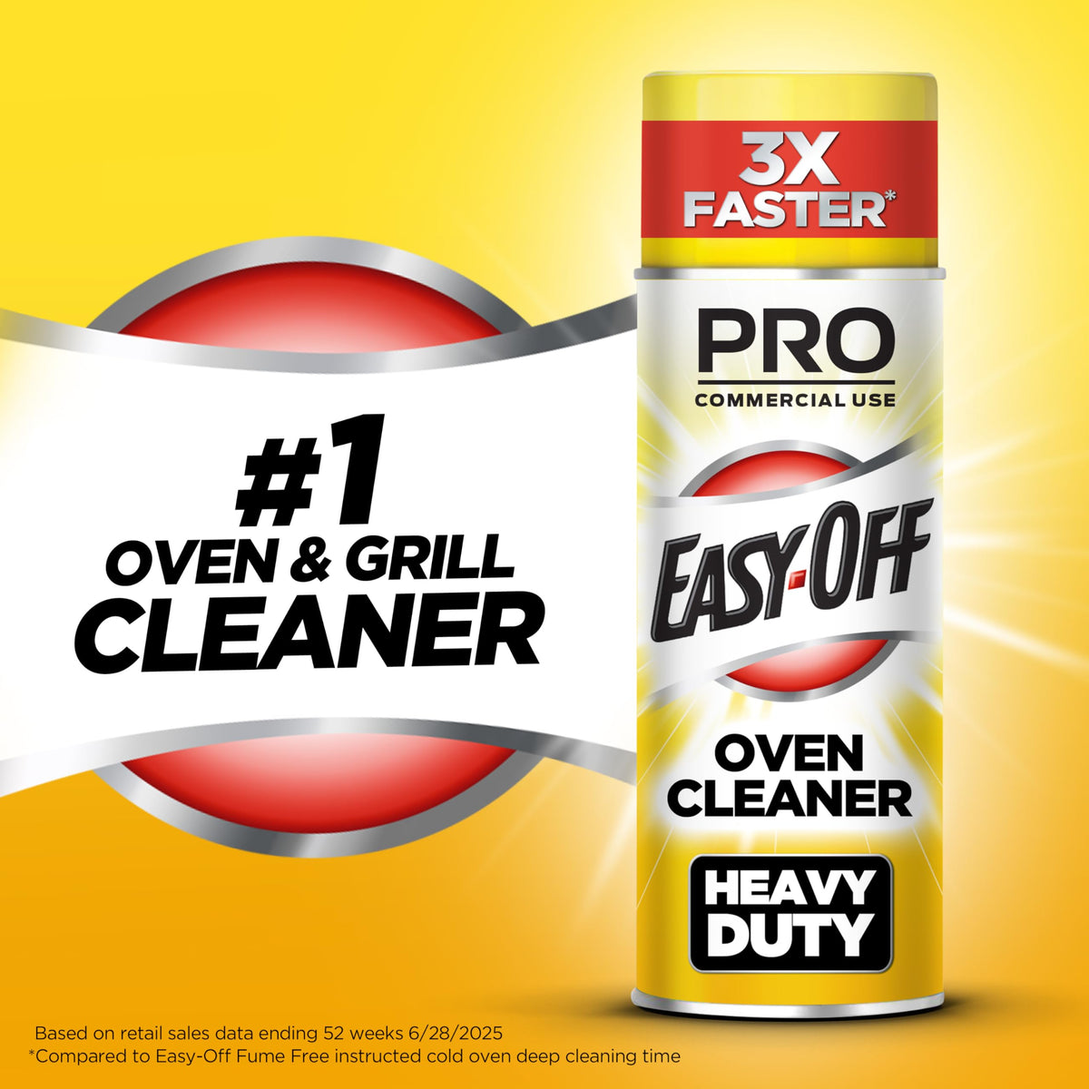 Easy-Off Professional Oven & Grill Cleaner, Removes Tough Burnt on Food and Grease, Lemon Scent, 24