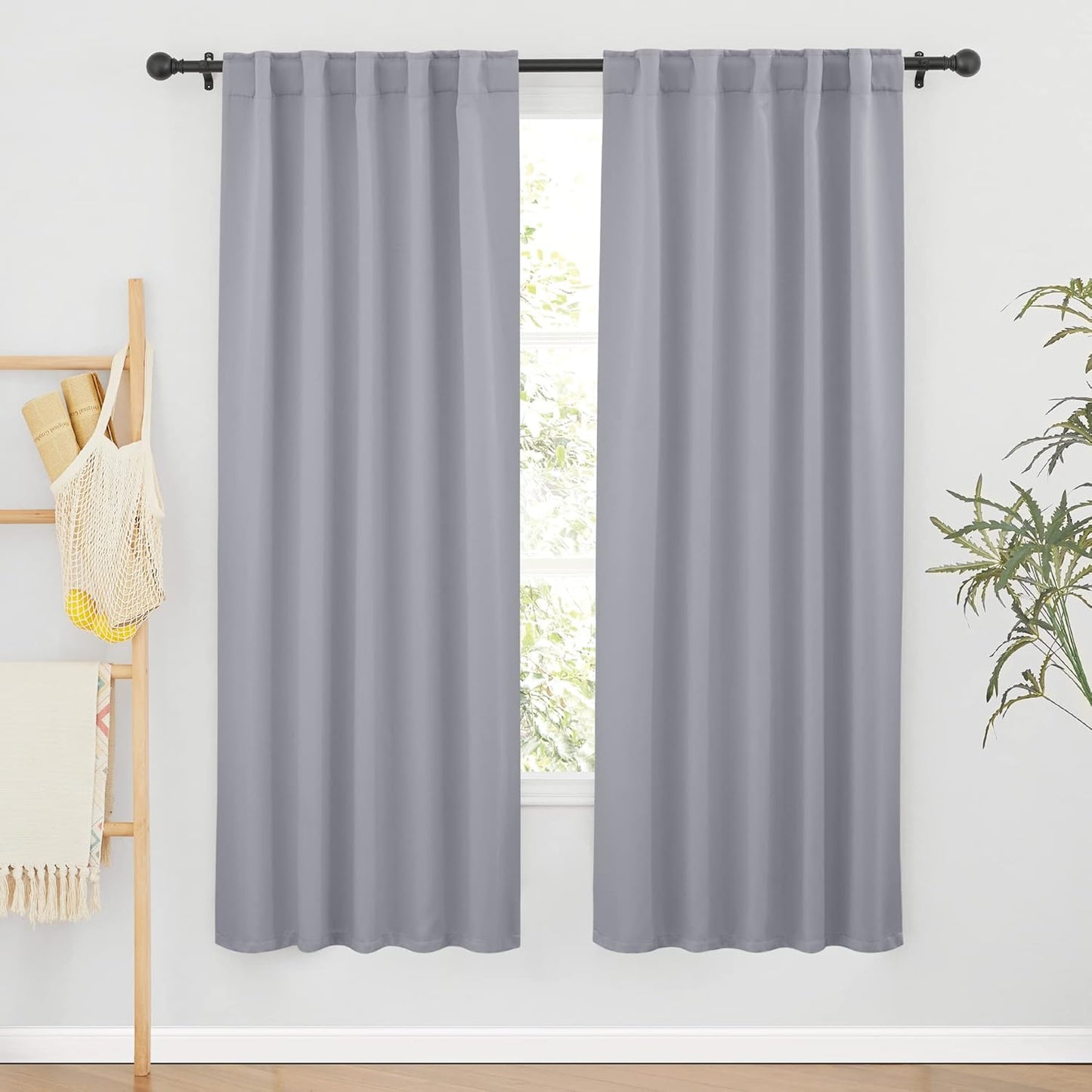 RYB HOME Curtains for Living Room - Blackout Curtains Sunlight Block Privacy for Dining Bedroom Bay