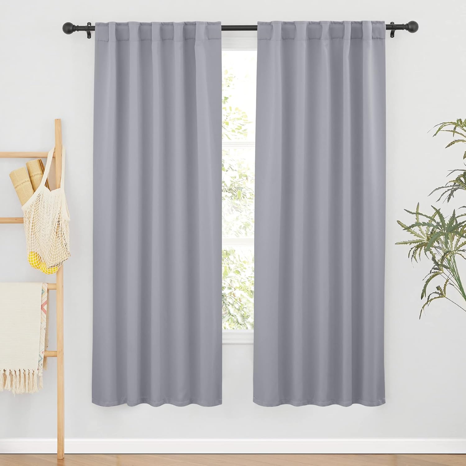 RYB HOME Curtains for Living Room - Blackout Curtains Sunlight Block Privacy for Dining Bedroom Bay