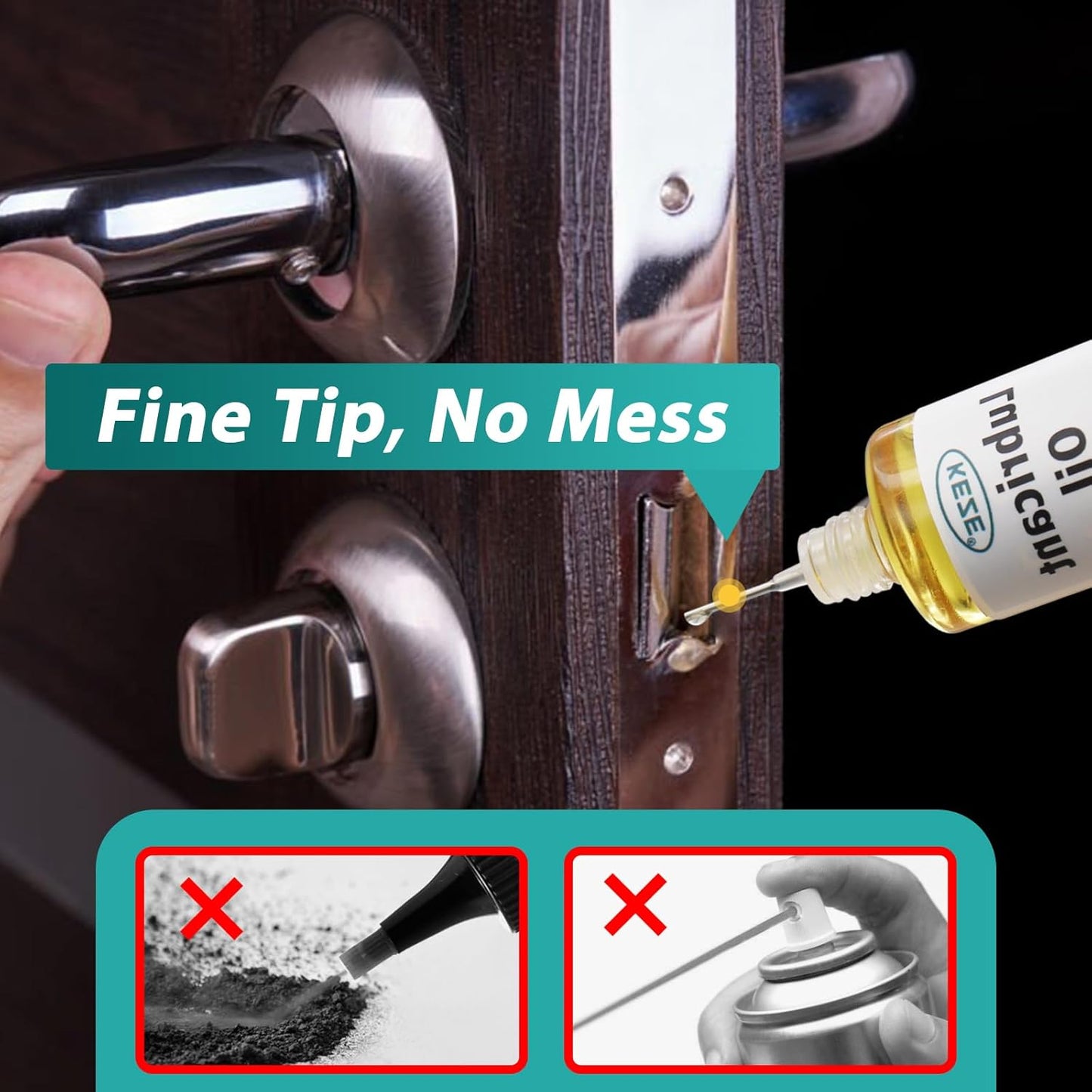 Keze Door Hinge Lubricant Door Squeaky Fix Lubricating Oil for Noise Synthetic Knife Oil Lube for
