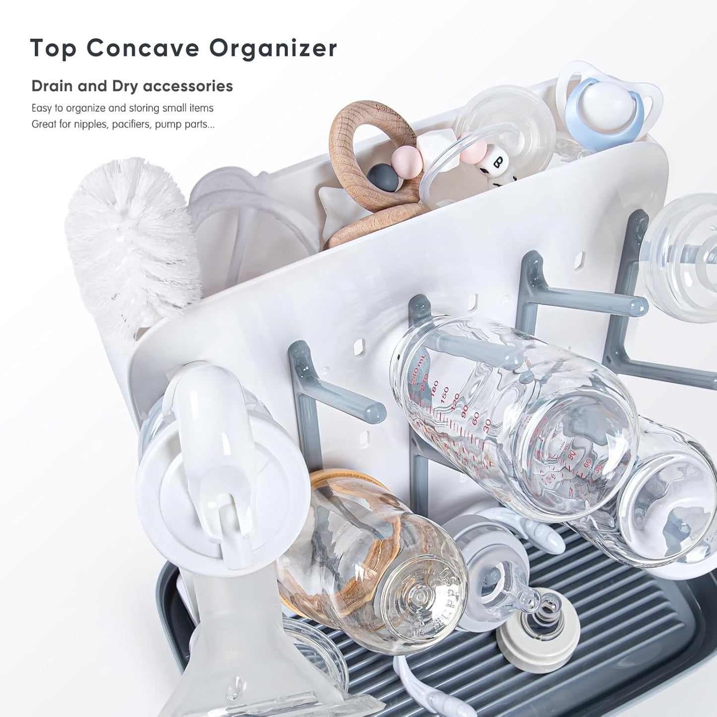 Termichy Baby Bottle Drying Rack: Large Vertical Bottle Dryer Rack Holder - Space Saving Standing