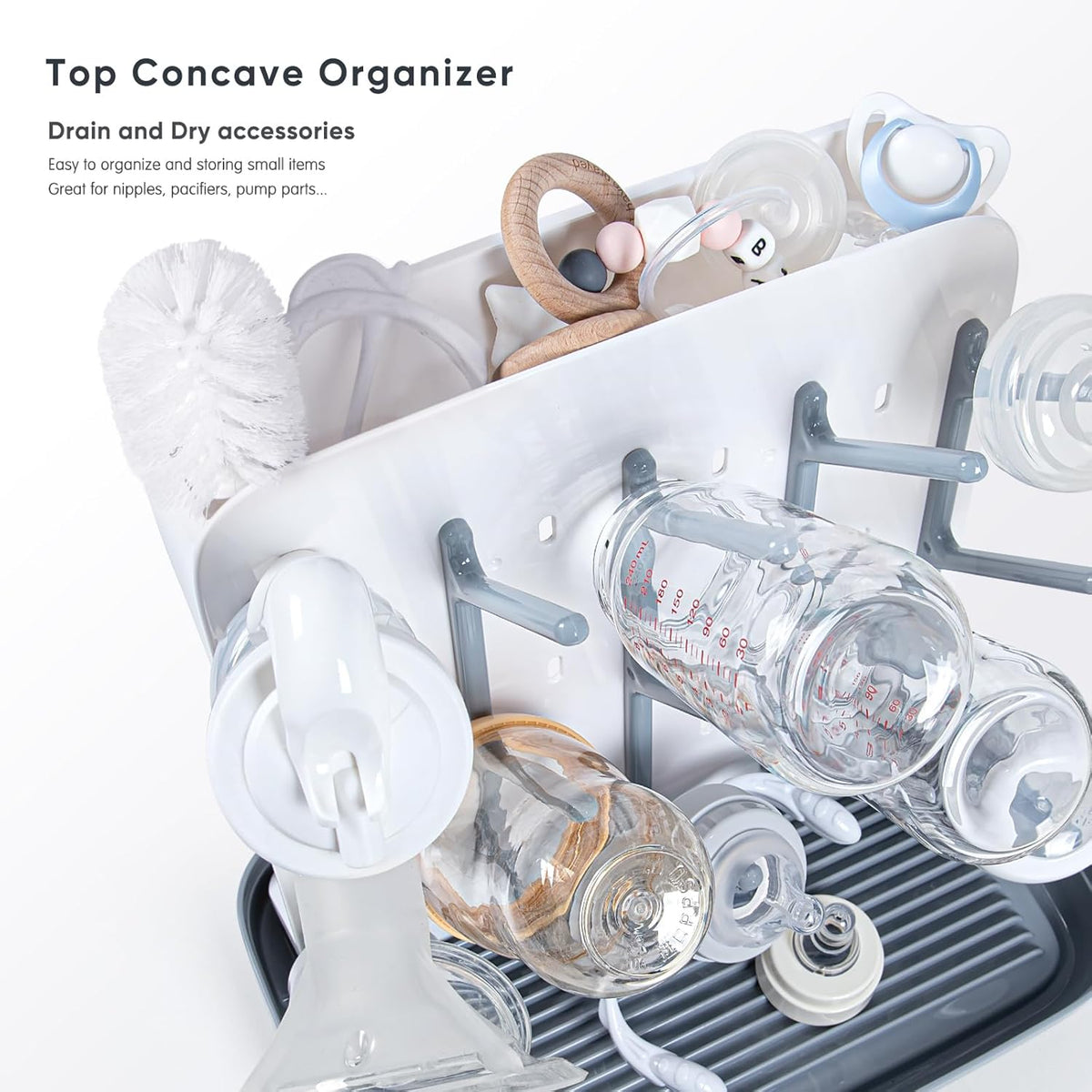Termichy Baby Bottle Drying Rack: Large Vertical Bottle Dryer Rack Holder - Space Saving Standing