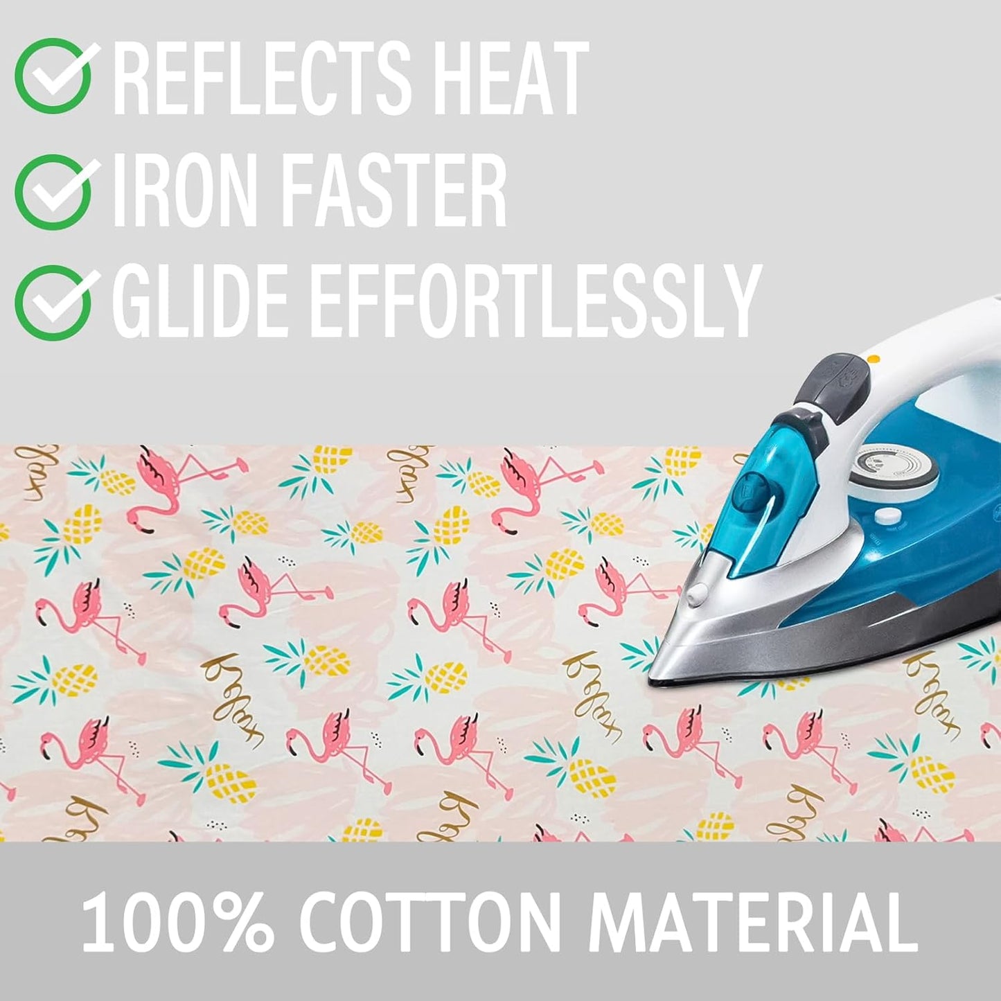 Ironing Board Cover and Pad 15x54 Inch Standard Ironing Board Cover with Elastic Edge and Hook and