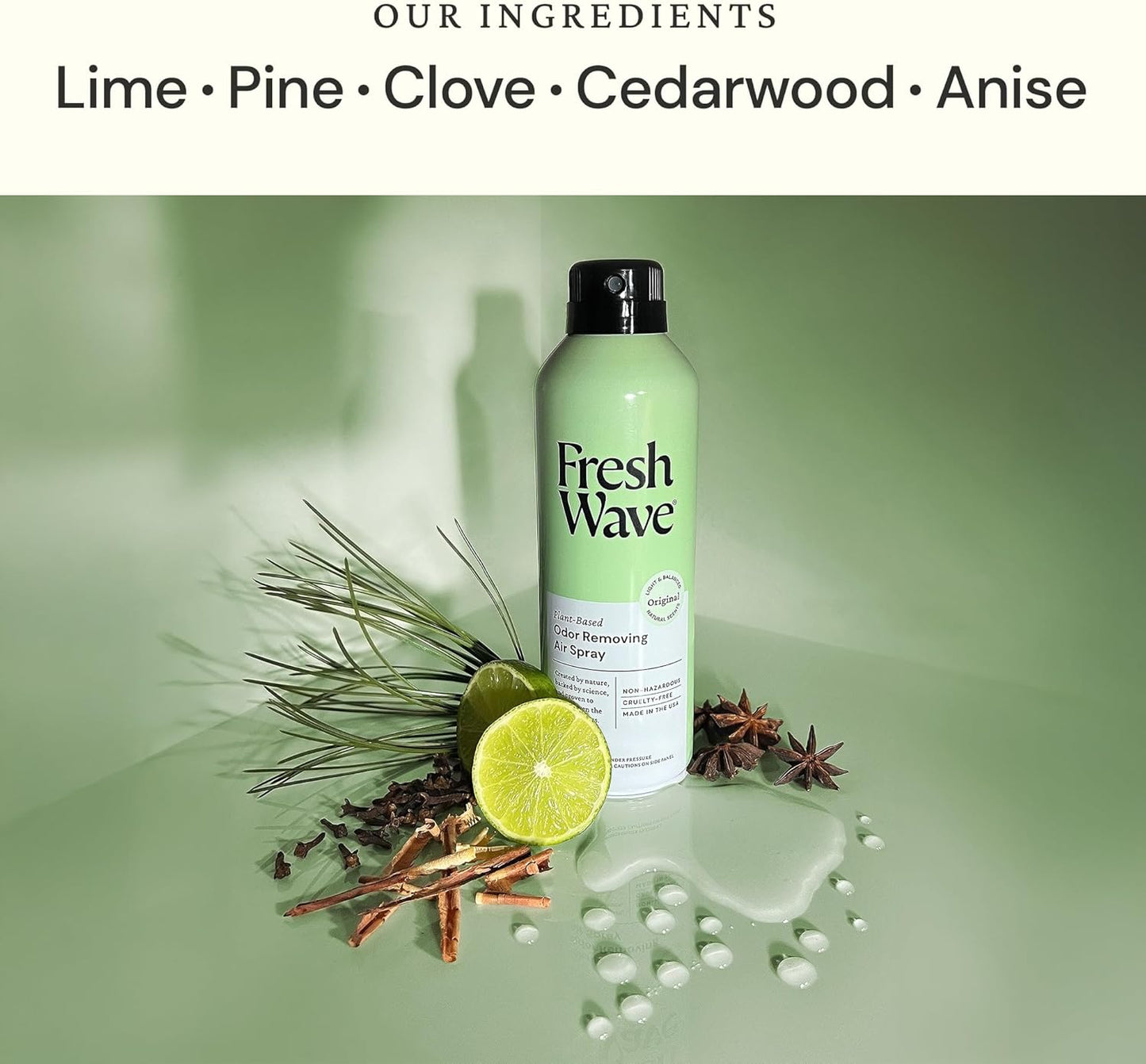 Fresh Wave Odor Eliminator Spray & Air Freshener, 8 oz. | Non-Aerosol, Fine Mist | Odor Absorbers