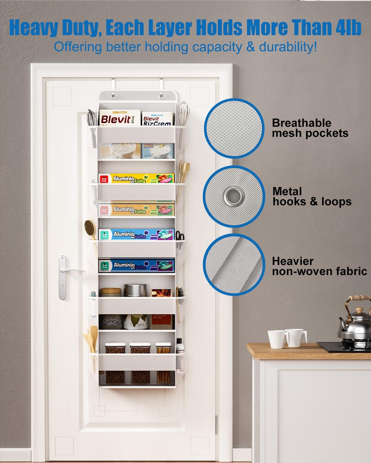 Over The Door Storage Organizer, RV Bathroom Organizer, Over The Door Organizer Camper Storage and