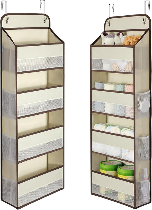 Yecaye Hanging Over the Door Organizer 1 Pack, 35.2lbs Load Toy Stuffed Animal Storage, Swing-proof