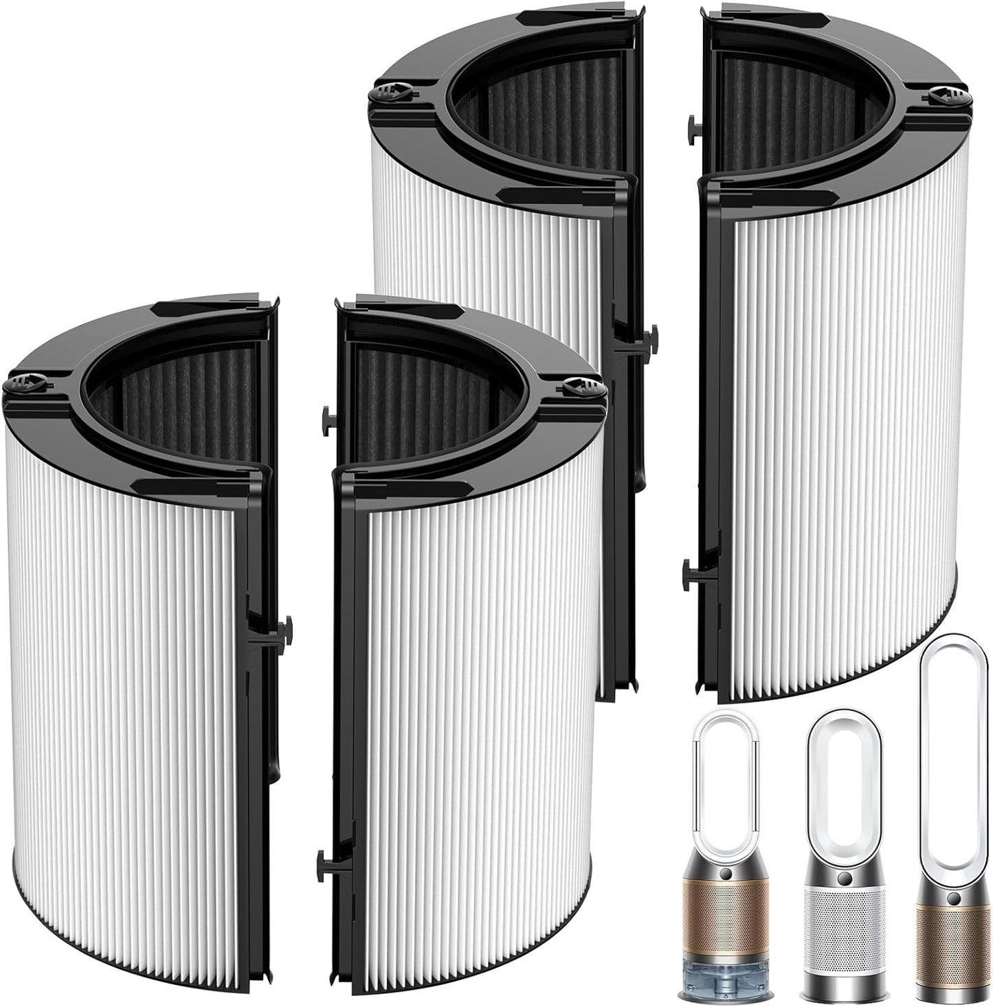 360° Combi Glass H13 Hepa + Activated Carbon Filter Compatible with Dyson TP07 TP10 TP06 HP06 TP04