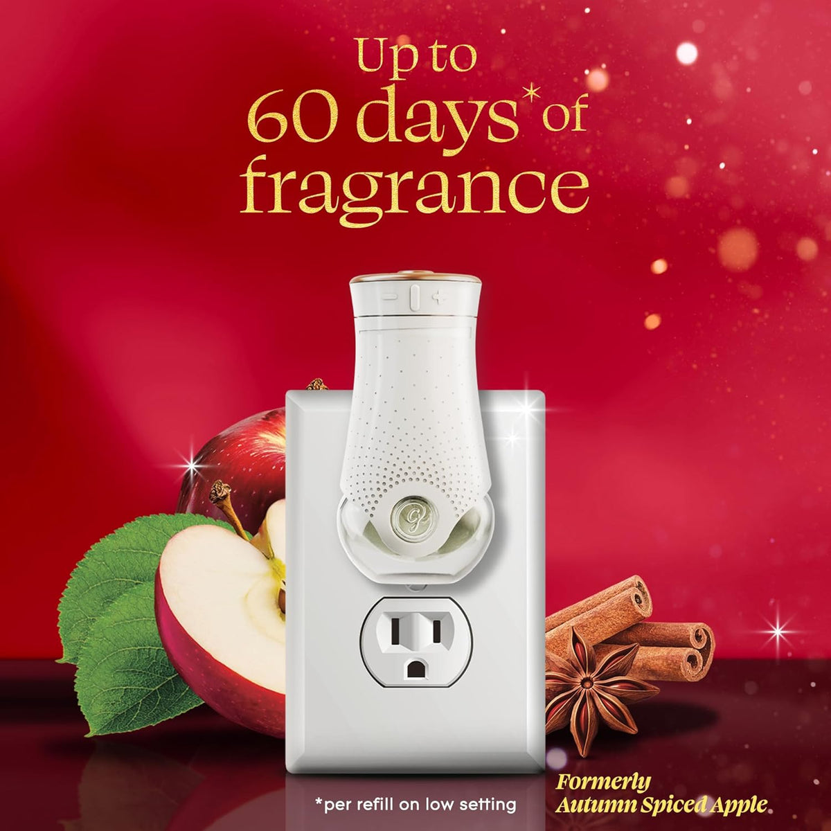 Glade PlugIns Refills Air Freshener, Warm Apple & Spices, Scented and Essential Oils for Home and
