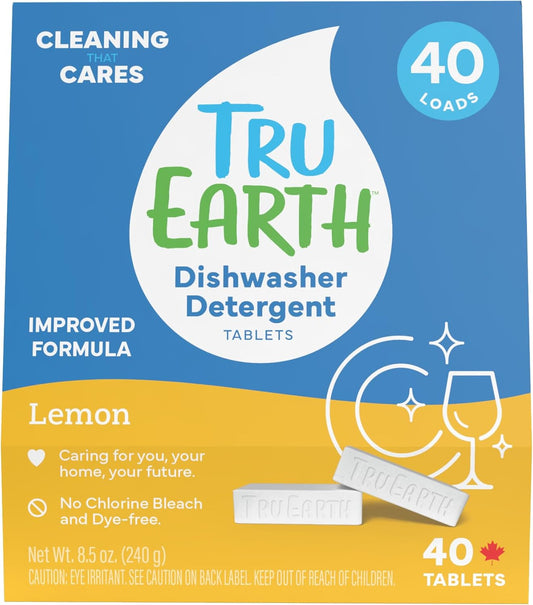 Tru Earth Dishwasher Detergent Tablets | Eco Friendly Alternative to Liquid Pods | 40 Tablets |