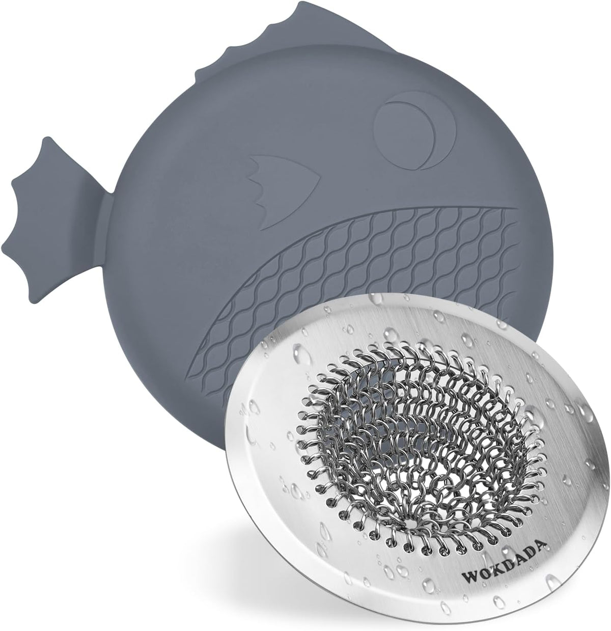 Sink Drain Strainer&Stopper, Anti-Slip Flexible Mesh Sink Strainer with 304 Stainless Steel