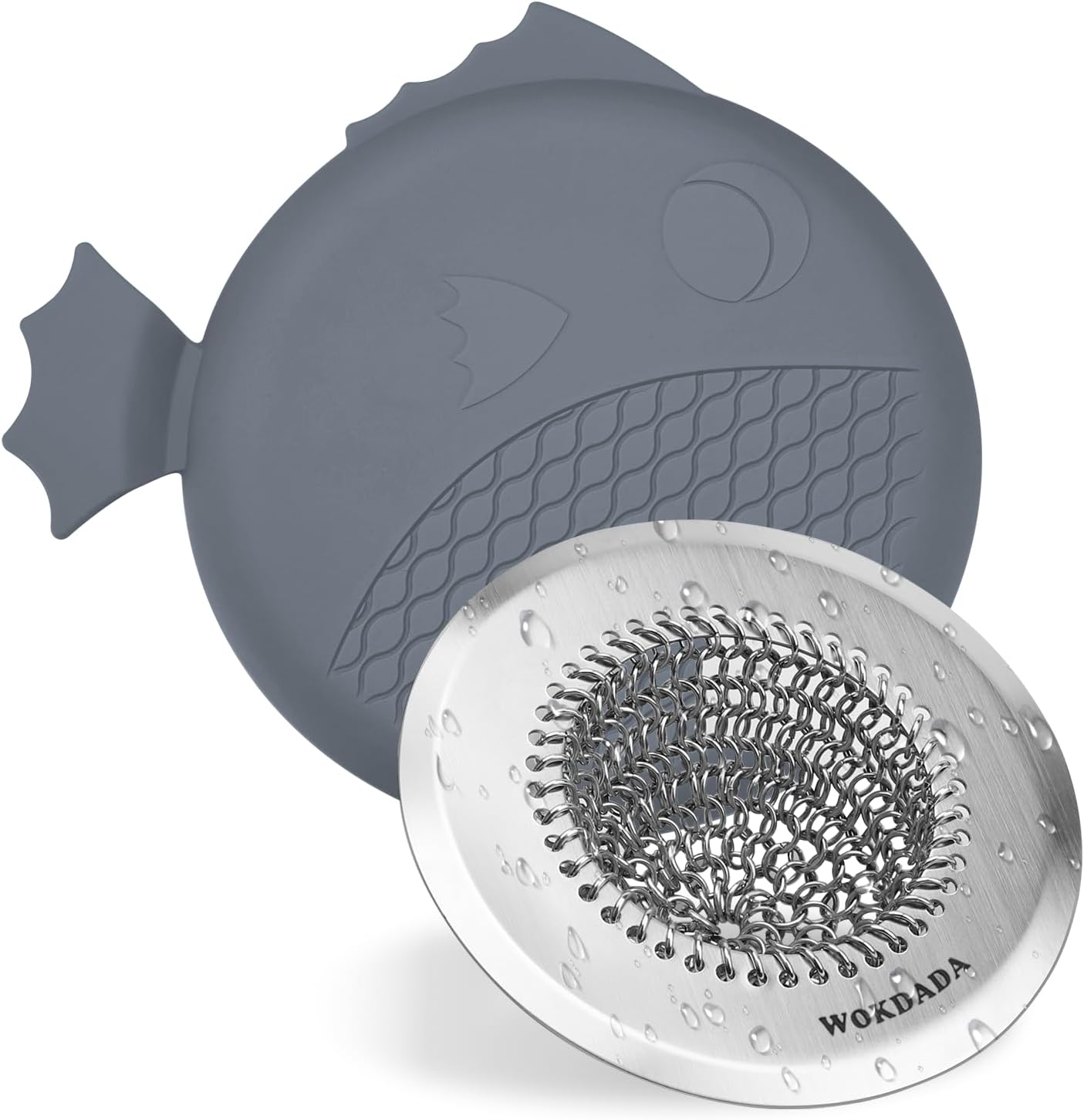 Sink Drain Strainer&Stopper, Anti-Slip Flexible Mesh Sink Strainer with 304 Stainless Steel