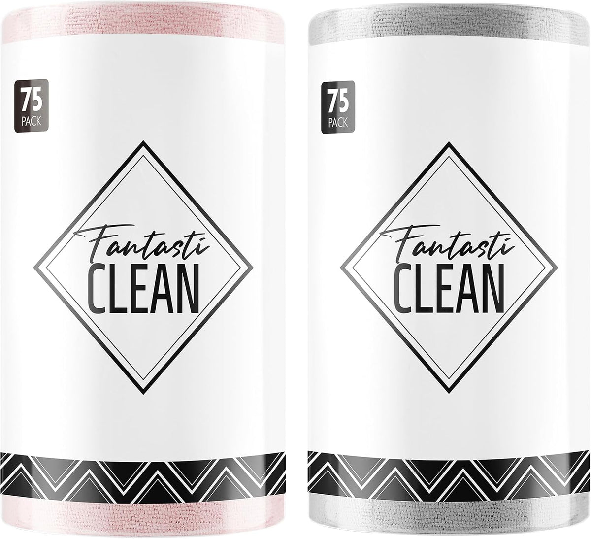Fantasticlean Microfiber Cleaning Cloth Roll -150 Pack, Tear Away Microfiber Towels, 12" x 12"