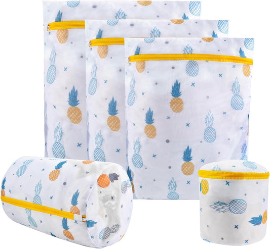 Mesh Laundry Bag, Durable Laundry Bags with Premium Zipper, 5-Piece Washing Machine Wash Bags for
