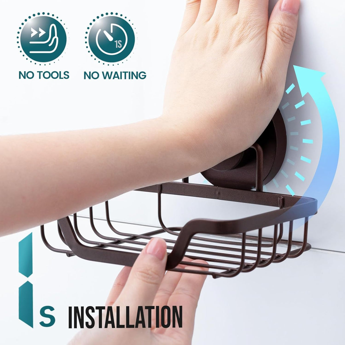 TAILI Soap Holder Bar Dish Suction Cup, Bar Shampoo Rack for Shower Wall, Draining Soap Saver Tray