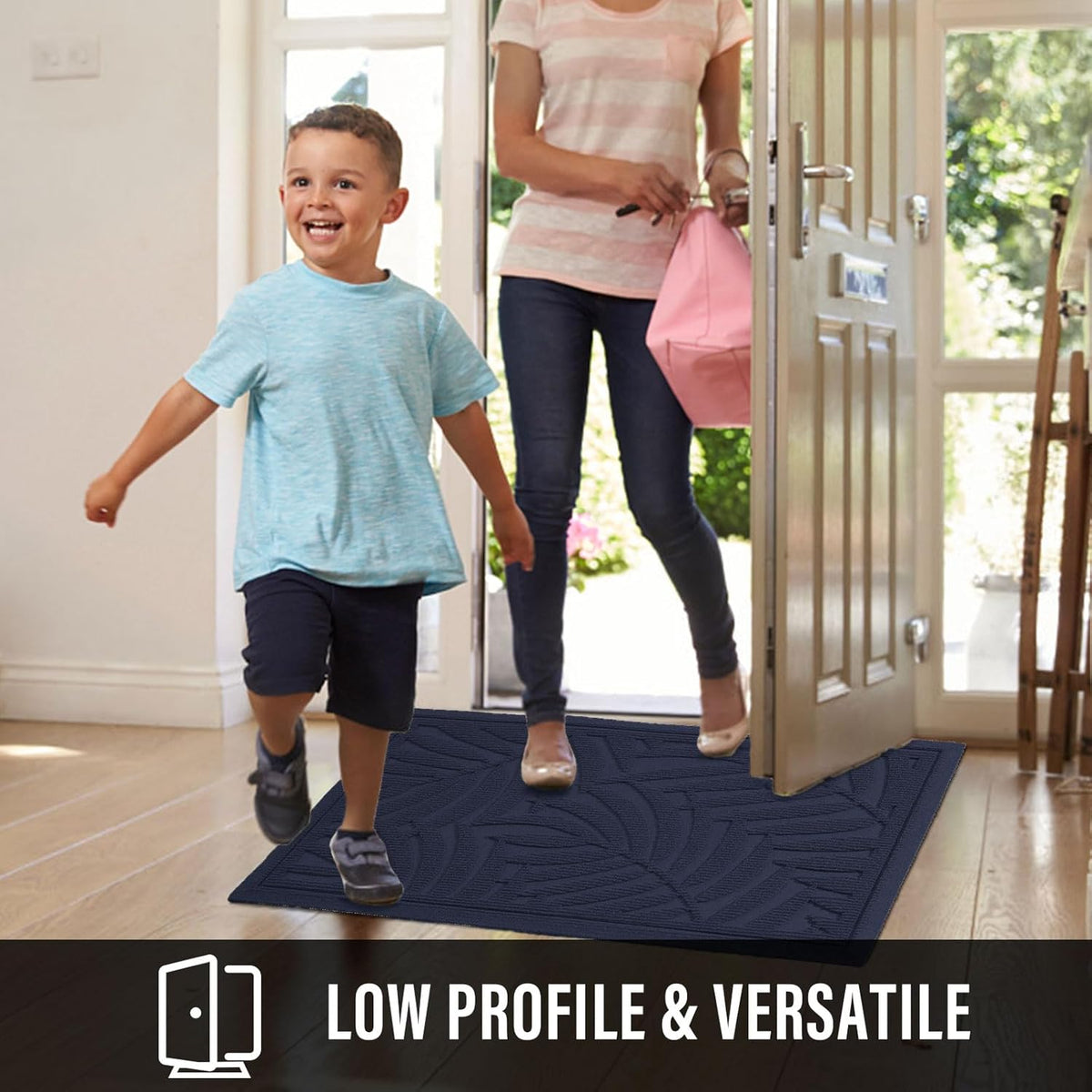 Front Door Mat, Absorbent Resist Dirt Welcome Door Mat Indoor Outdoor, Waterproof Doormat, Sturdy