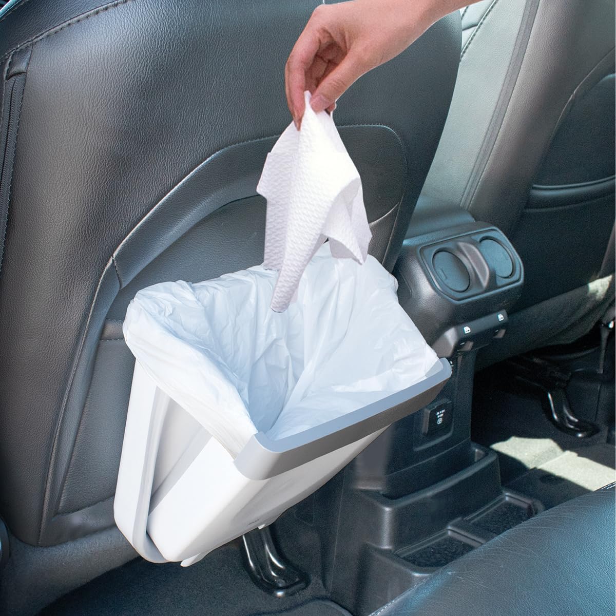 Glad Roomate Collapsible Waste Bin | Compact Travel Trash Can with Space-Saving Expandable Design |