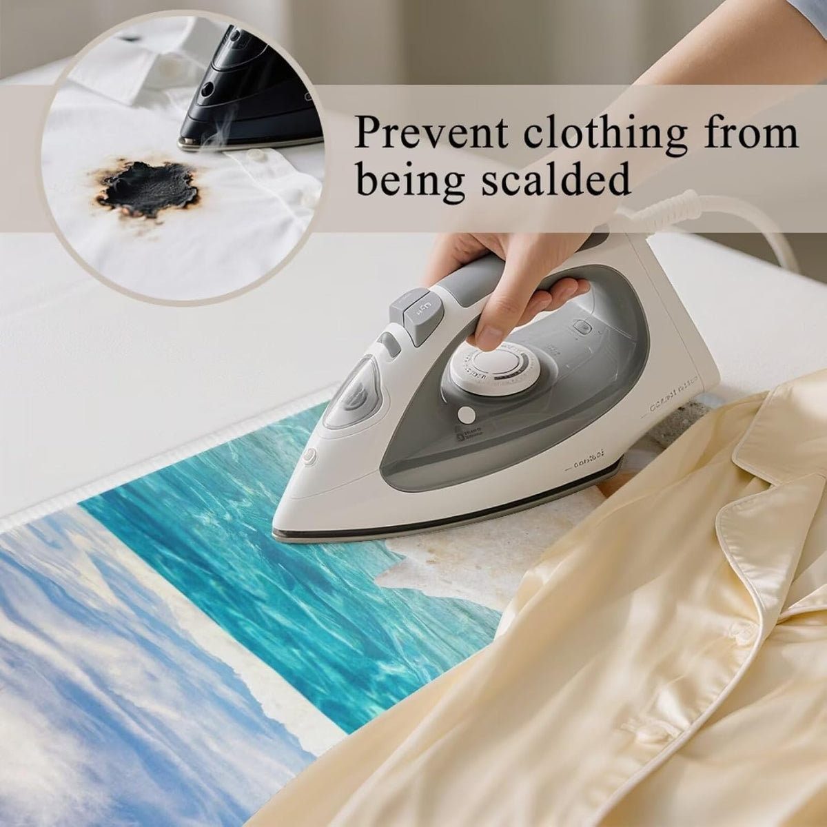 Ironing Mat Hawaiian Beach Heat Resistant Ironing Blanket Thick Portable Travel Ironing Pad for