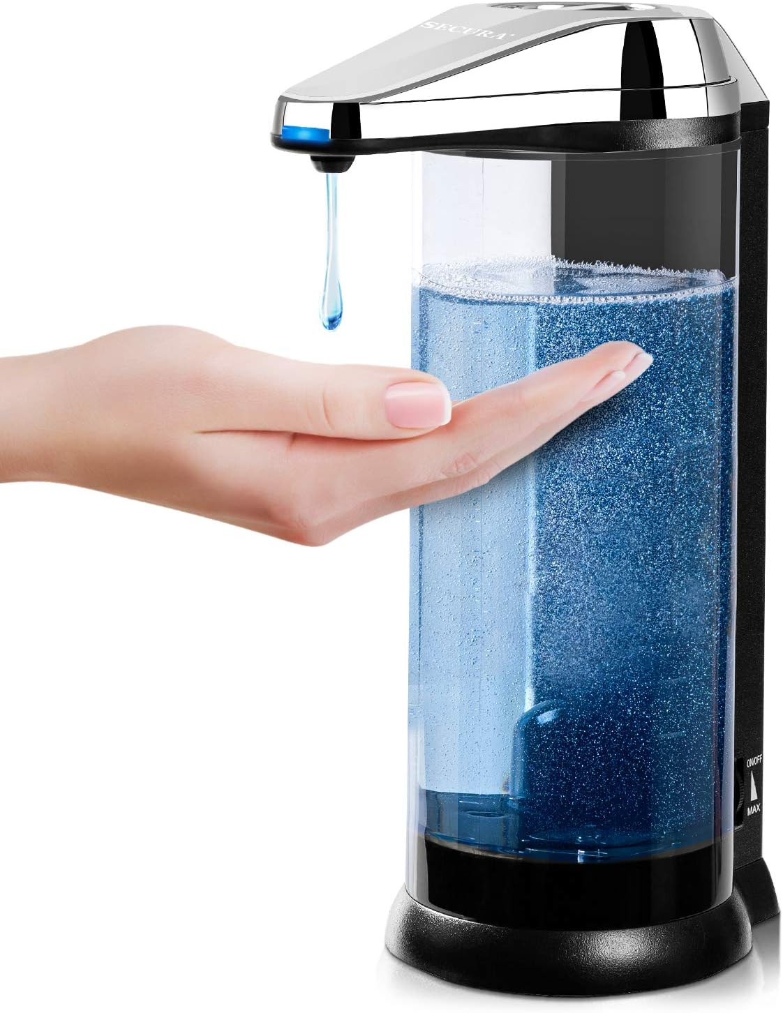 Secura 17oz Automatic Liquid Soap Dispenser, Touchless Battery Operated Hand Soap Dispenser with