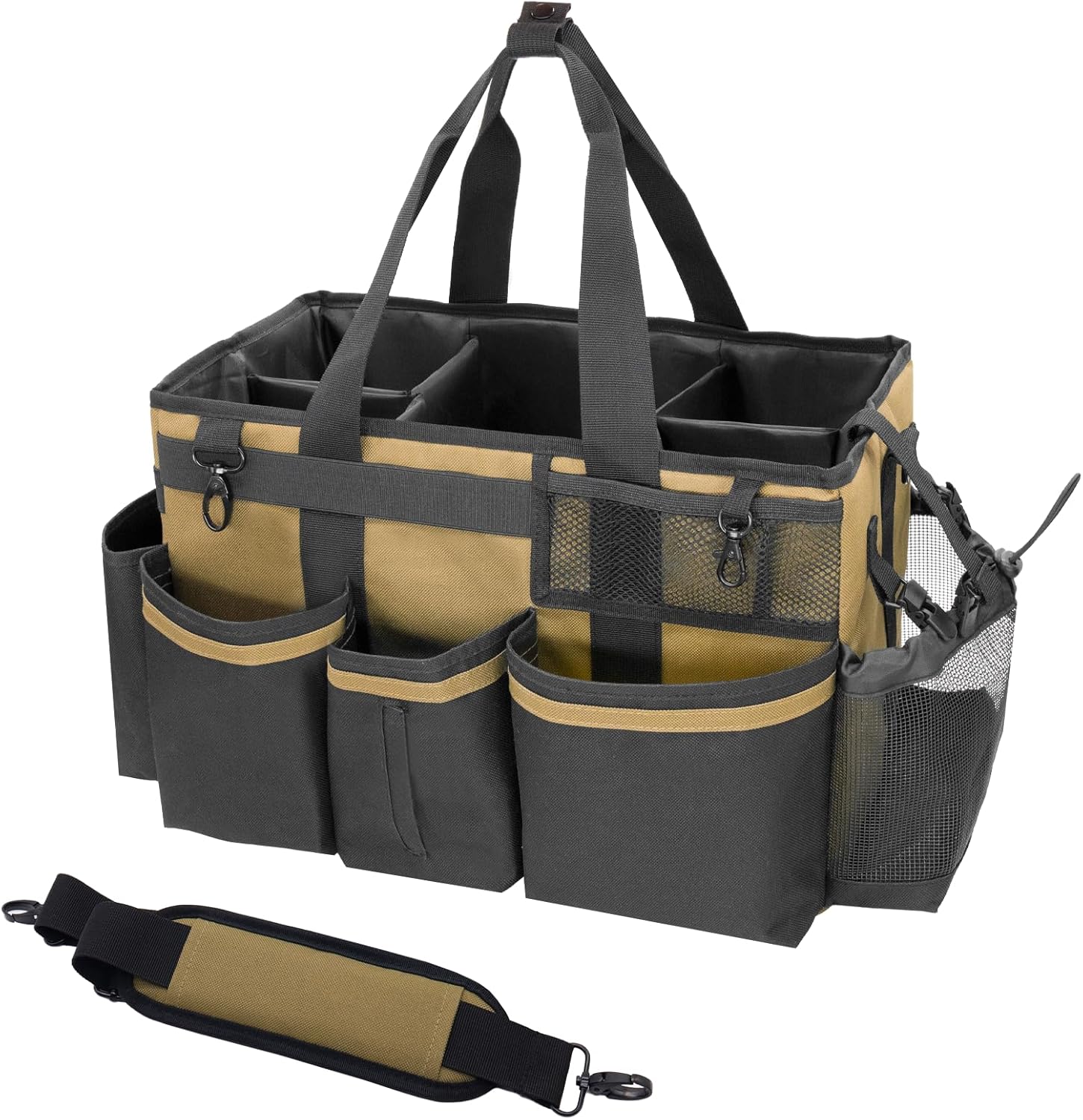 Wearable Cleaning Caddy Organizer with Handle & Shoulder Straps for Housekeepers, Under Sink & Car