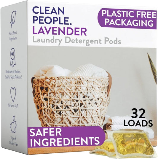 The Clean People Laundry Detergent Pods - Hypoallergenic Laundry Pods - Ultra Concentrated