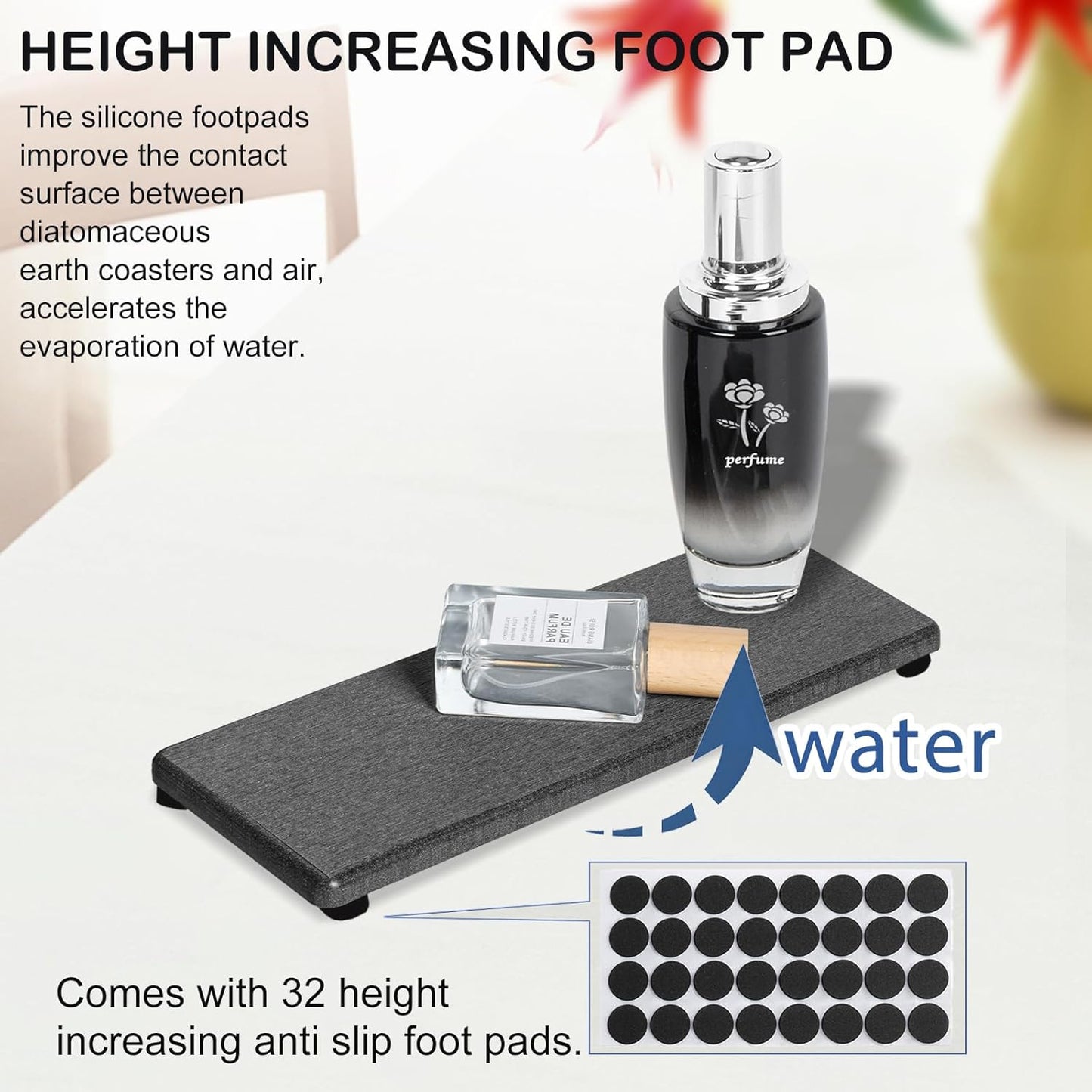 3PCS Stone Drying Tray, Water Absorbing Stone Tray for Sink, Stones Soap Trays, Fast Dry Diatomite