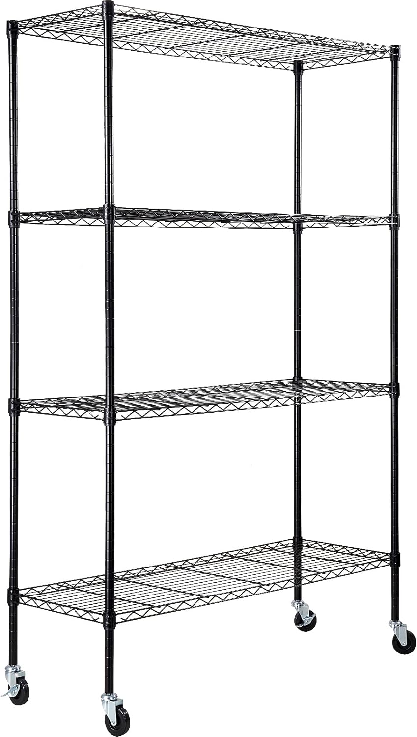 VEVOR Storage Shelving Unit, 4-Tier Adjustable Storage Shelves, 48" L x 18" W x 74" H Garage
