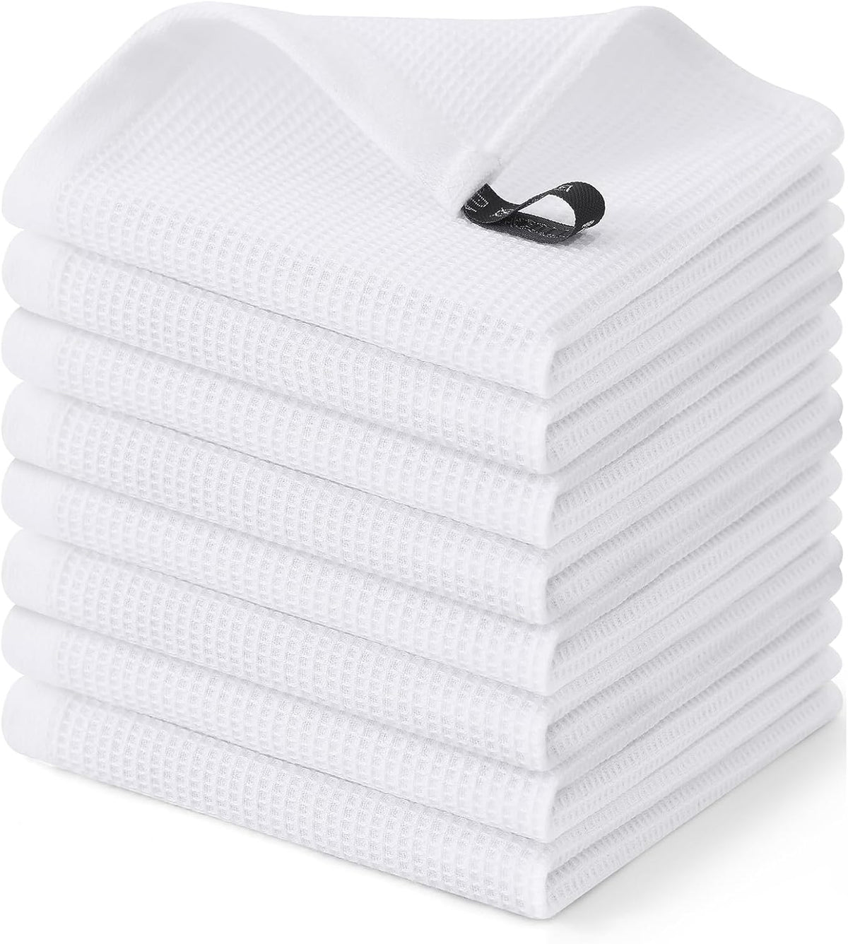 Homaxy 100% Cotton Waffle Weave Dish Cloths - 8 Pack Soft and Absorbent Dish Towels - 12 x 12