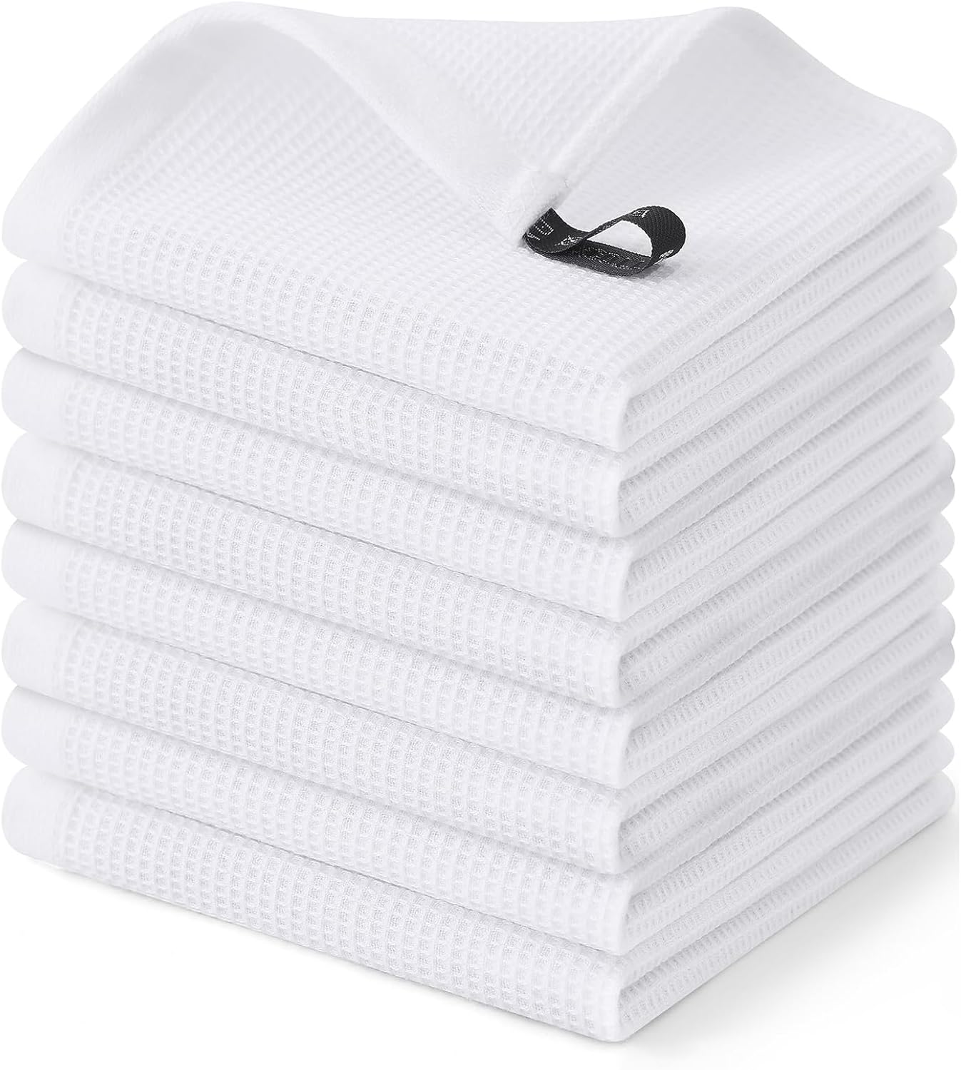 Homaxy 100% Cotton Waffle Weave Dish Cloths - 8 Pack Soft and Absorbent Dish Towels - 12 x 12