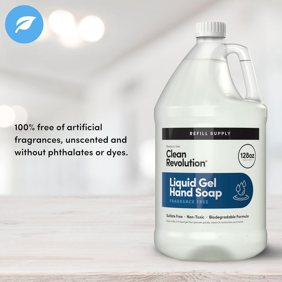 Clean Revolution Liquid Gel Hand Soap, Silky Rich Liquid, Quick Lather, Fast Rinsing, (Fragrance