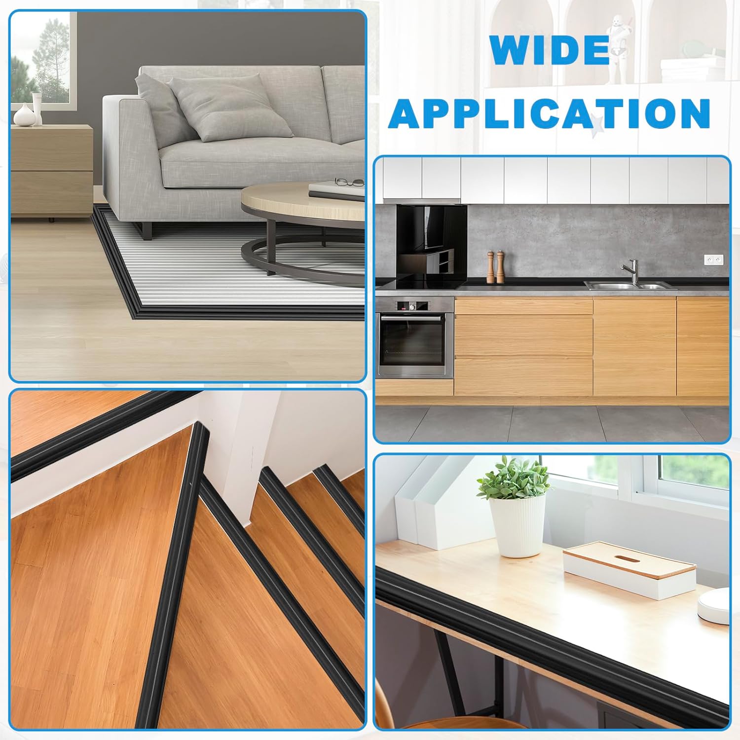 Wall Corner Protector Peel and Stick Corner Trim Molding Flexible Inside & Outside Wall Edge Guard